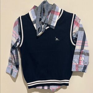 Andy and Evan shirt and sweater vest